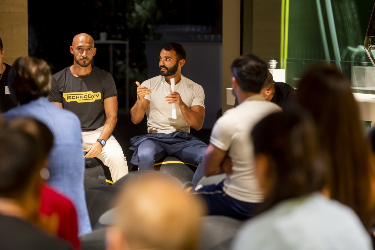 Il panel davanti al pubblico all'evento Technogym
